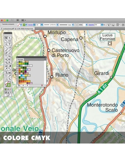 Mappa della provincia di Roma pdf scala 1:200.000