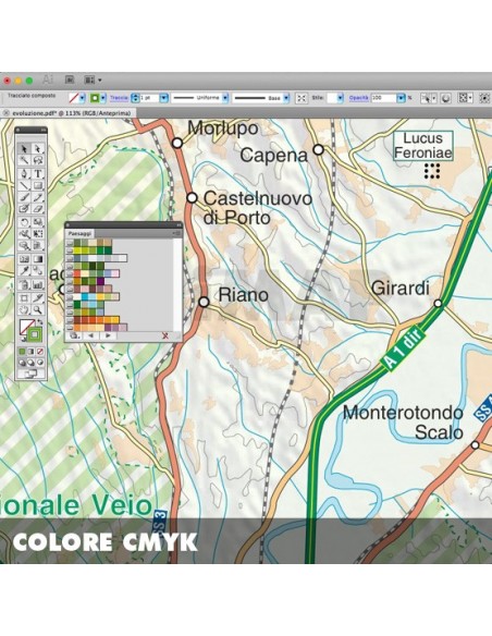 Mappa della provincia di Roma pdf scala 1:200.000