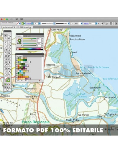 Mappa della provincia di Rovigo pdf scala...