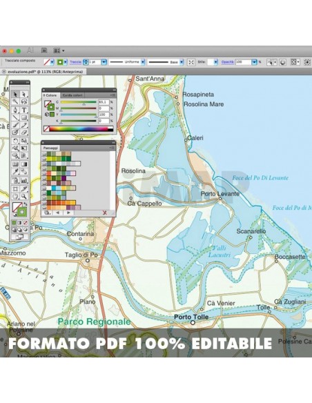 Mappa della provincia di Rovigo pdf scala 1:200.000