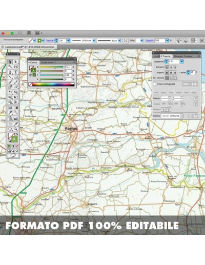 Mappa della provincia di Rovigo pdf scala...