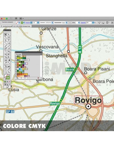 Mappa della provincia di Rovigo pdf scala...