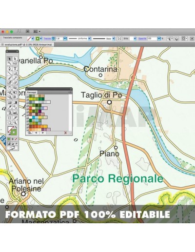 Mappa della provincia di Rovigo pdf scala...