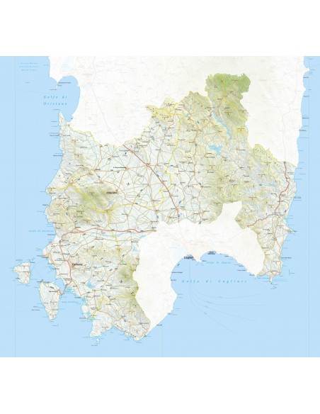 Mappa della provincia Sud Sardegna pdf scala 1:200.000