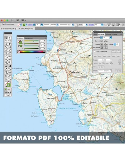 Mappa della provincia Sud Sardegna pdf scala...