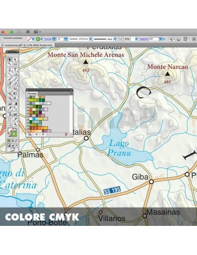 Mappa della provincia Sud Sardegna pdf scala...