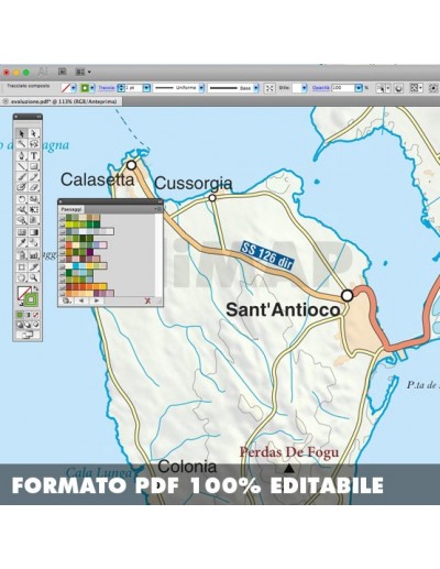 Mappa della provincia Sud Sardegna pdf scala...