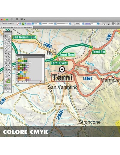 Mappa della provincia di Terni pdf scala 1:200.000