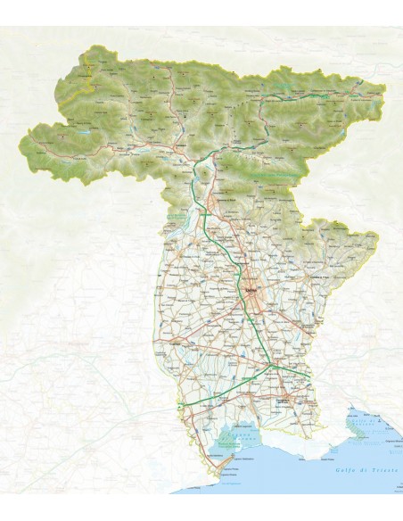 Mappa della provincia di Udine pdf scala 1:200.000