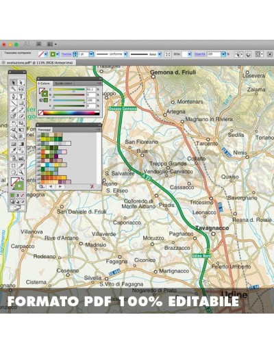 Mappa della provincia di Udine pdf scala 1:200.000