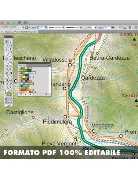 Mappa della provincia di Verbano-Cusio-Ossola pdf scala 1:200.00