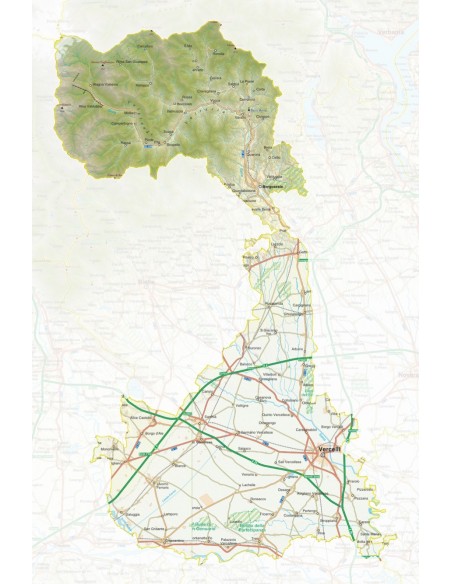 Mappa della provincia di Vercelli pdf scala 1:200.000