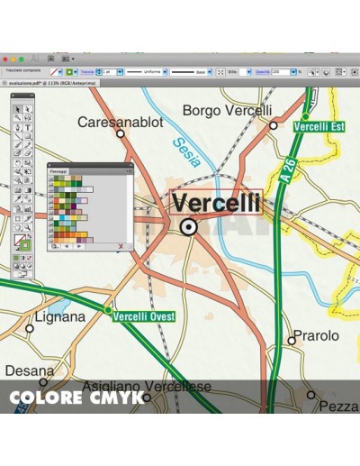 Mappa della provincia di Vercelli pdf scala...