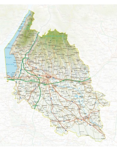 Mappa della provincia di Verona pdf scala 1:200.000