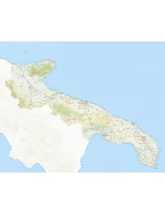 Mappa della Puglia jpg scala 1:200.000