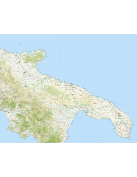 Mappa della Puglia jpg scala 1:200.000