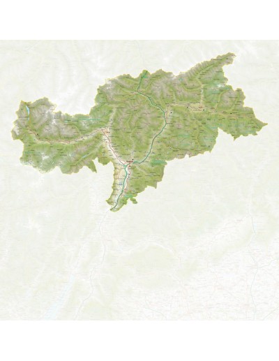 Mappa del Trentino Alto Adige jpg scala 1:200.000