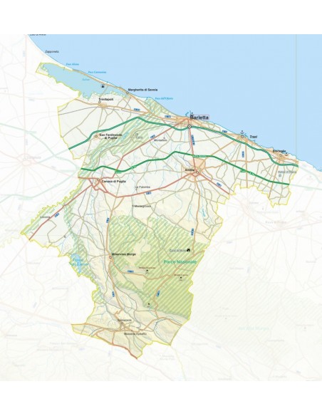 Mappa della provincia di Barletta jpg scala 1:200.000