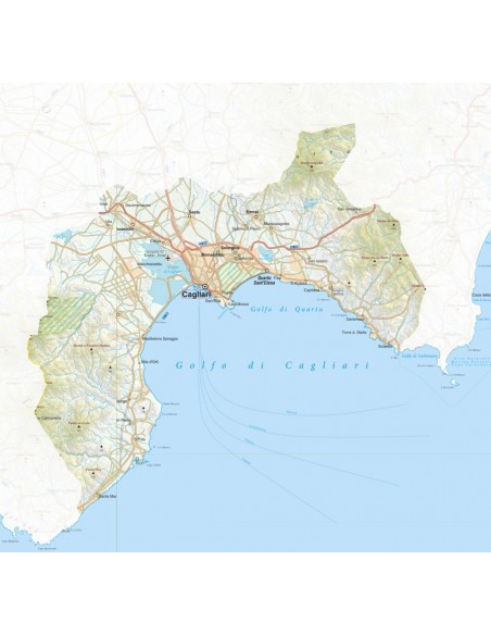 Mappa della provincia di Cagliari jpg scala 1:200.000