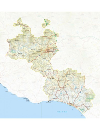 Mappa della provincia di Caltanissetta jpg scala 1:200.000