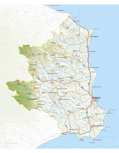 Mappa della provincia di Crotone jpg scala 1:200.000