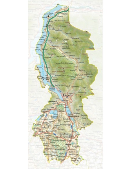 Mappa della provincia di Lecco jpg scala 1:200.000