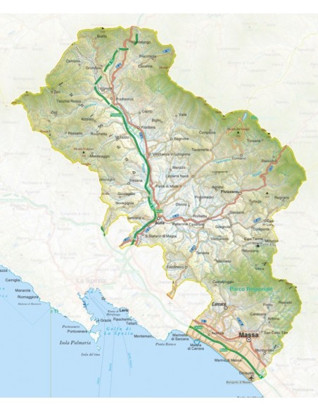 Mappa della provincia di Massa-Carrara jpg scala 1:200.000