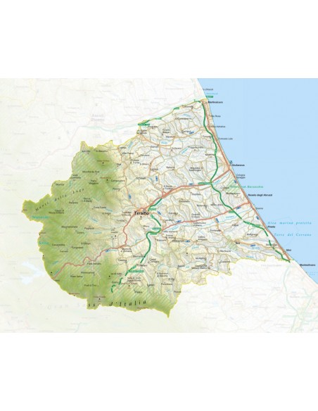 Mappa della provincia di Teramo jpg scala 1:200.000