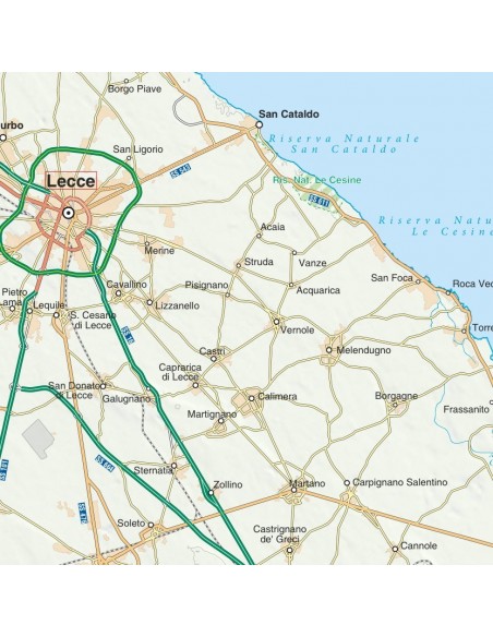 Mappa della Puglia jpg scala 1:200.000