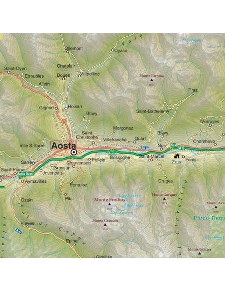 Mappa della Valle d'Aosta jpg scala 1:200.000