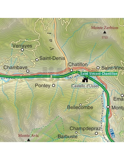 Mappa della Valle d'Aosta jpg scala 1:200.000