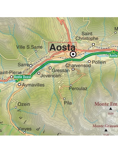 Mappa della Valle d'Aosta jpg scala 1:200.000