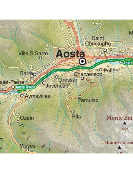 Mappa della Valle d'Aosta jpg scala 1:200.000