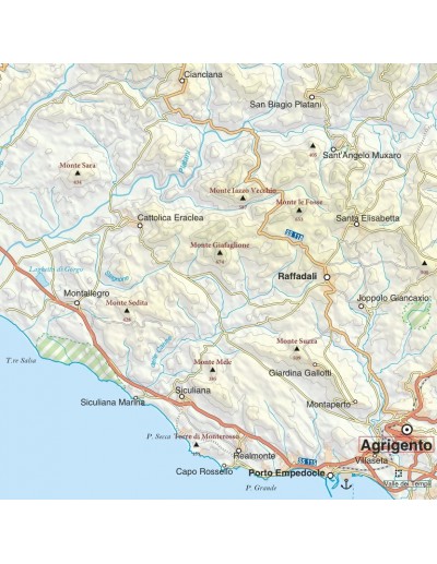 Mappa della provincia di Agrigento jpg scala...