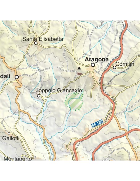 Mappa della provincia di Agrigento jpg scala 1:200.000