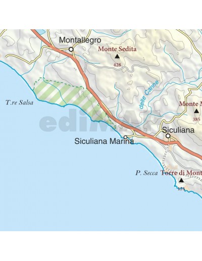 Mappa della provincia di Agrigento jpg scala...