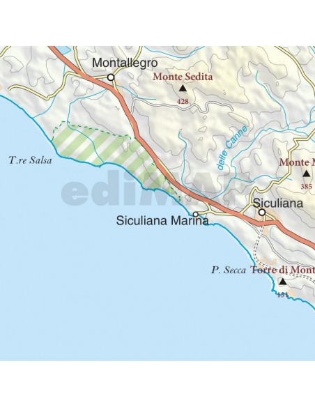 Mappa della provincia di Agrigento jpg scala 1:200.000