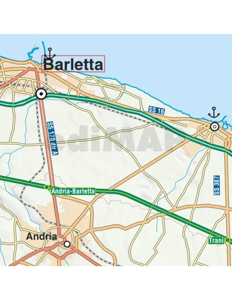 Mappa della provincia di Barletta jpg scala 1:200.000