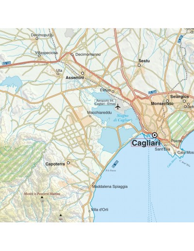 Mappa della provincia di Cagliari jpg scala...