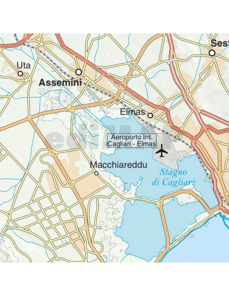 Mappa della provincia di Cagliari jpg scala 1:200.000
