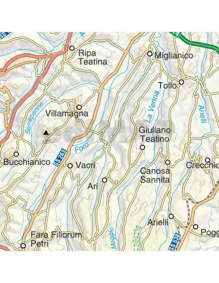 Mappa della provincia di Chieti jpg scala 1:200.000