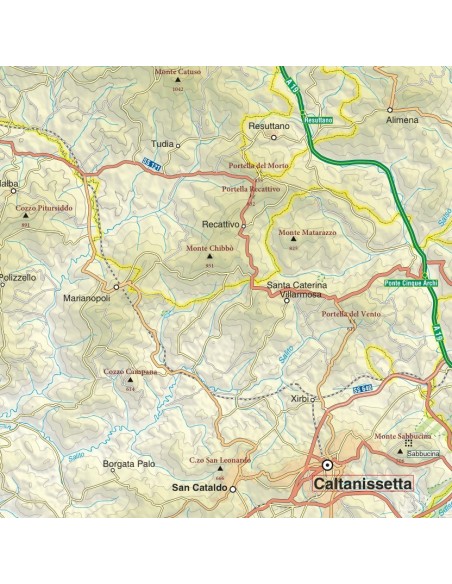 Mappa della provincia di Caltanissetta jpg scala 1:200.000