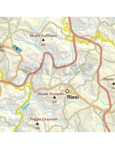 Mappa della provincia di Caltanissetta jpg scala 1:200.000