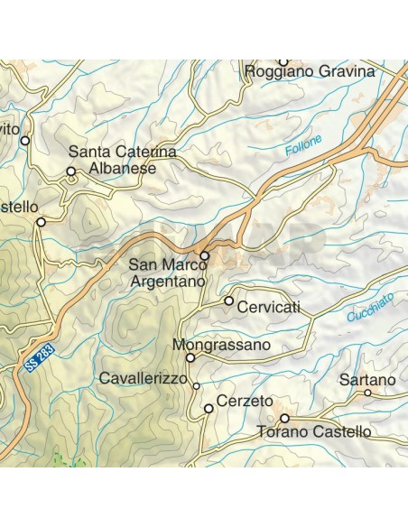 Mappa della provincia di Cosenza jpg scala 1:200.000