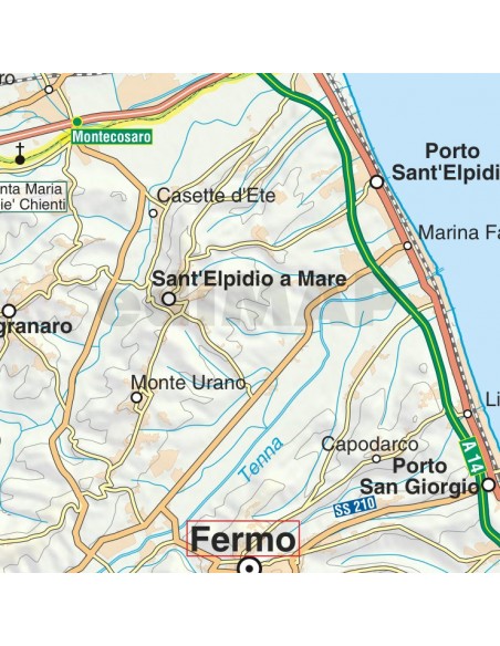 Mappa della provincia di Fermo jpg scala 1:200.000