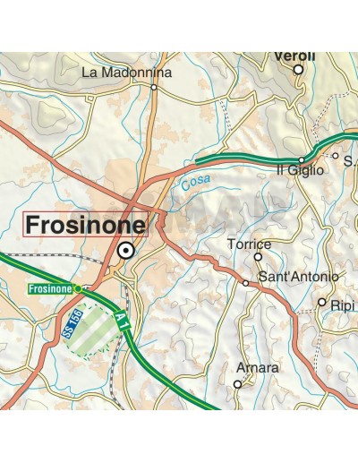 Mappa della provincia di Frosinone jpg scala...