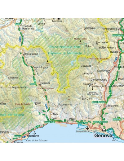 Mappa della provincia di Genova jpg scala...