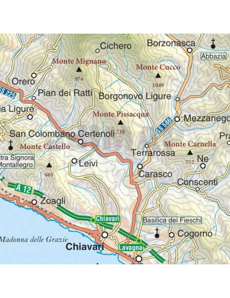 Mappa della provincia di Genova jpg scala 1:200.000