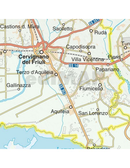 Mappa della provincia di Gorizia jpg scala 1:200.000