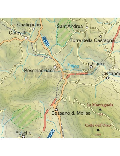 Mappa della provincia di Isernia jpg scala...